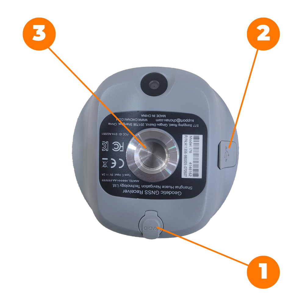 MÁY GPS RTK CHC I76 Các cổng giao tiếp trên thân Máy GPS RTK CHC i76