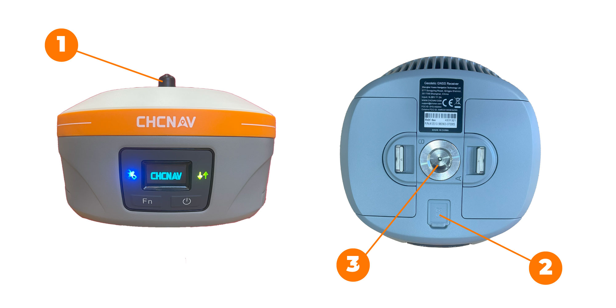 Các cổng giao tiếp trên thân Máy GPS RTK CHC iBase