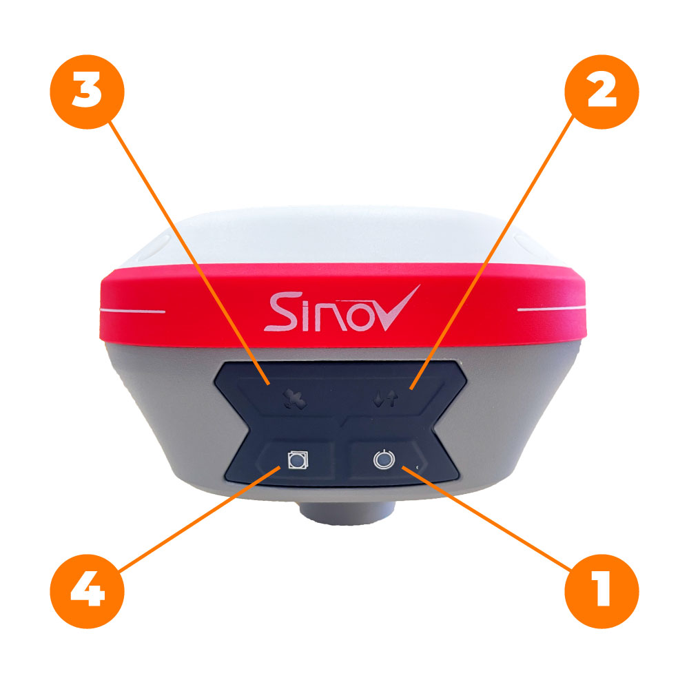 MÁY GPS RTK CHC M6II PLUS Khu vực nút nguồn và đèn tín hiệu máy gps rtk chc m6ii plus