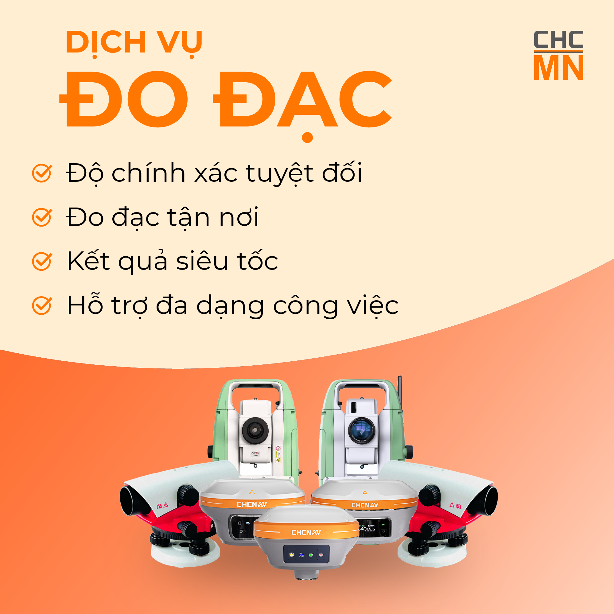 Dịch Vụ Đo Đạc Trắc Địa Dịch vụ Đo đạc tại CHC Miền Nam