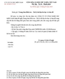 Hướng dẫn đăng ký tài khoản trạm Cors Cục Đo đạc Bản đồ Mau cong van du lieu do dong