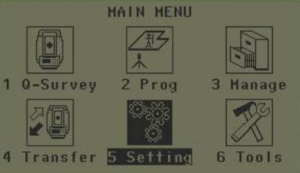 Hướng dẫn sử dụng máy toàn đạc Leica TS02: Bí quyết khảo sát hiệu quả! Màn hình Main Menu