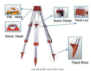 Chân máy toàn đạc: Vai trò, phân loại và cách chọn phù hợp với thiết bị Chân máy toàn đạc