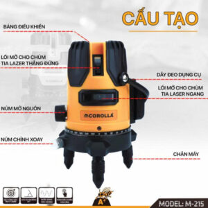 Cấu tạo ngoài cơ bản của máy cân bằng laser