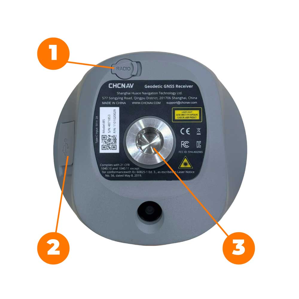 Các cổng giao tiếp trên thân Máy GPS RTK CHC i85