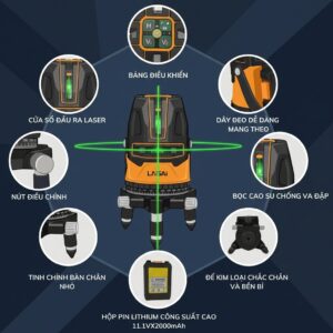 MÁY CÂN BẰNG LASER LAISAI LSG686SPD Cấu tạo Máy cân bằng laser Laisai LSG686SPD