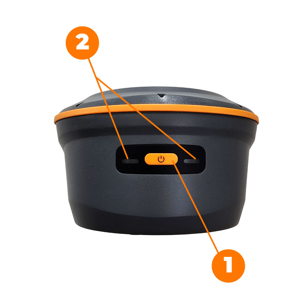 Khu vực nút nguồn và đèn tín hiệu máy GPS RTK Visual-LiDAR CHC ViLi i100